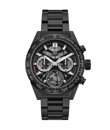 TAG Heuer Carrera Calibre Heuer 02T 45 Chronograph Tourbillon Ceramic / Bracelet